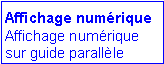 Zone de Texte: Affichage num�rique
Affichage num�rique sur guide parall�le 