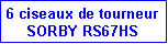Zone de Texte: 6 ciseaux de tourneur SORBY RS67HS